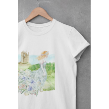 Tricou bumbac organic copii, princess at the castle