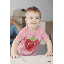Tricou bumbac organic copii, strawberry