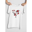 tricou bumbac organic red roses