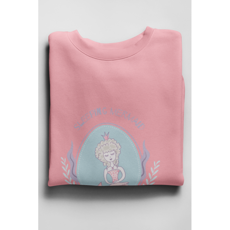 Bluza bumbac organic pentru copii, sleeping mermaid