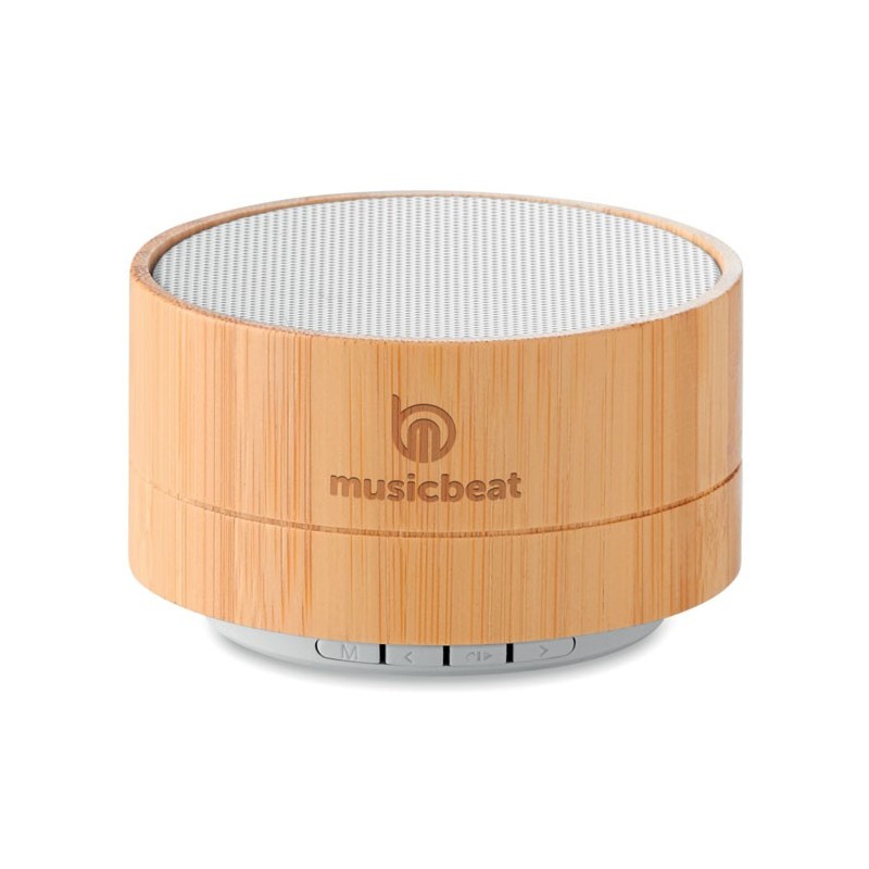 Boxa wireless din bambus 3W, Personalizabila