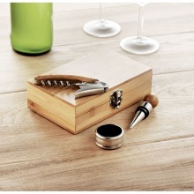 Set vin in cutie din bambus, Personalizabil