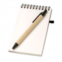 Bloc notes reciclat si pix, Personalizabil