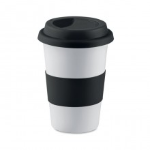CANA CERAMICA CU CAPAC SI MANSON DIN SILICON. 400ML, PERSONALIZABILA
