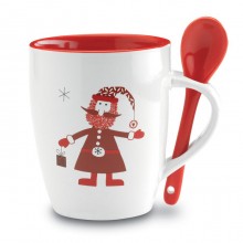 CANA CERAMICA, DECORATA CU MOS CRACIUN