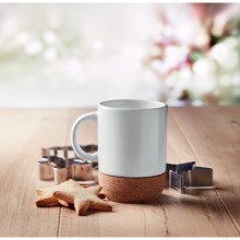 CANA DIN CERAMICA CU DETALIU DIN PLUTA, PERSONALIZABILA