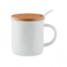 CANA DIN PORTELAN, CU LINGURITA SI CAPAC BAMBUS, 380ML, PERSONALIZABILA