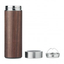 TERMOS DIN LEMN STEJAR, CU INFUZOR DE CEAI, 400ML, PERSONALIZABIL