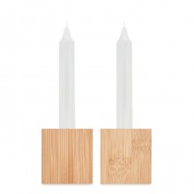 SET LUMANARI CU SUPORT DE BAMBUS