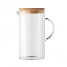 CARAFA DIN STICLA BOROSILICA, CAPAC PLUTA, 1L, PERSONALIZABILA