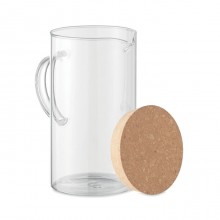 CARAFA DIN STICLA BOROSILICA, CAPAC PLUTA, 1L, PERSONALIZABILA