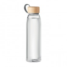 STICLA CU CAPAC DIN BAMBUS SI MANER TPU, 500ML, PERSONALIZABILA