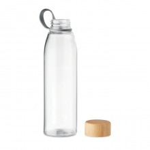 STICLA CU CAPAC DIN BAMBUS SI MANER TPU, 500ML, PERSONALIZABILA