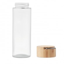 STICLA DIN STICLA CU CAPAC BAMBUS SI MANER, 500ML, PERSONALIZABILA