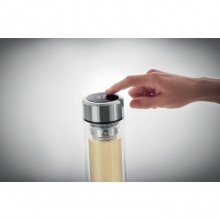 STICLA BOROSILICATA CU TERMOMETRU TACTIL, 390ML, PERSONALIZABILA