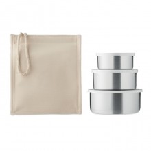 SET 3 CUTII DE PRÂNZ CU HUSA DIN BUMBAC , PERSONALIZABIL