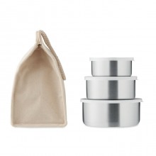 SET 3 CUTII DE PRÂNZ CU HUSA DIN BUMBAC , PERSONALIZABIL