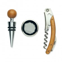 ACCESORII VIN IN CUTIE DIN BAMBUS, PERSONALIZABILE
